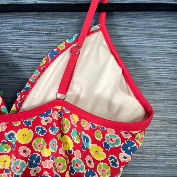 Boden Floral One Piece Swimsuit - Red, Yellow, Blue - Picture 4 of 7